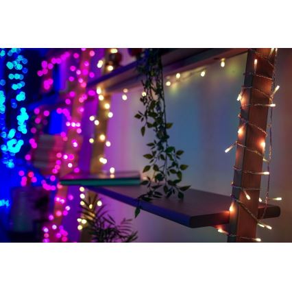 Twinkly - LED RGB Väli hämardatav jõuluteemaline valguskardin ICICLE 190xLED 11,5m IP44 Wi-Fi