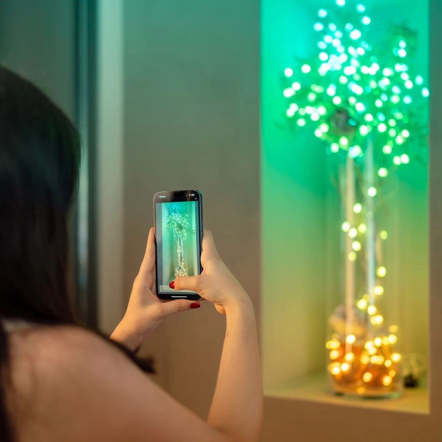 Twinkly - LED RGB hämardatav valguskett CANDIES 200xLED 14 m USB Wi-Fi