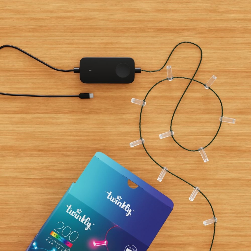 Twinkly - LED RGB hämardatav valguskett CANDIES 200xLED 14 m USB Wi-Fi