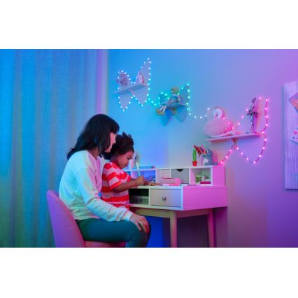 Twinkly - RGB-LED hämardatav valguskett CANDIES 100 LED 8 m USB Wi‑Fi