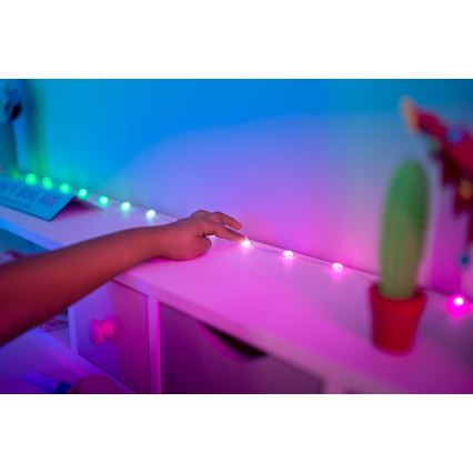 Twinkly - RGB-LED hämardatav valguskett CANDIES 100 LED 8 m USB Wi‑Fi