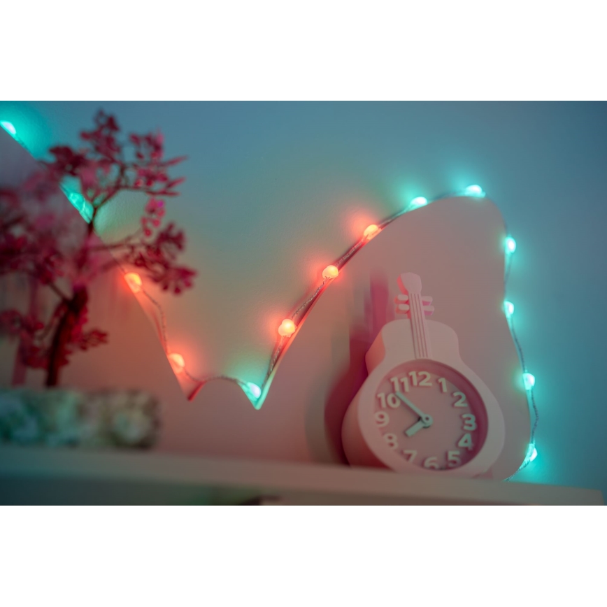 Twinkly - RGB-LED hämardatav valguskett CANDIES 100 LED 8 m USB Wi‑Fi
