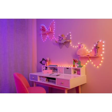 Twinkly - RGB-LED hämardatav valguskett CANDIES 100 LED 8 m USB Wi‑Fi