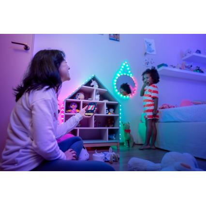 Twinkly - RGB-LED hämardatav valguskett CANDIES 100 LED 8 m USB Wi‑Fi
