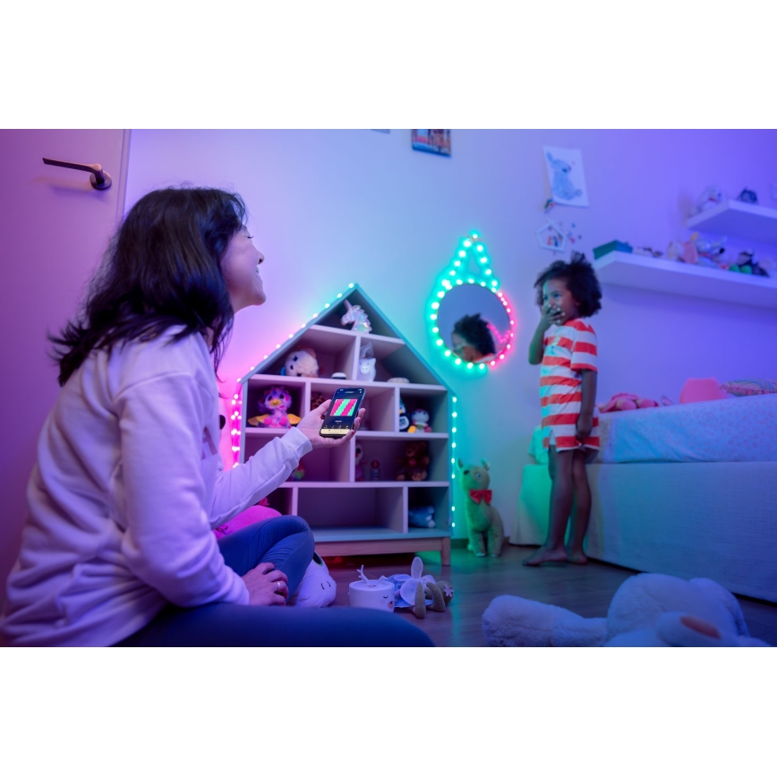 Twinkly - RGB-LED hämardatav valguskett CANDIES 100 LED 8 m USB Wi‑Fi