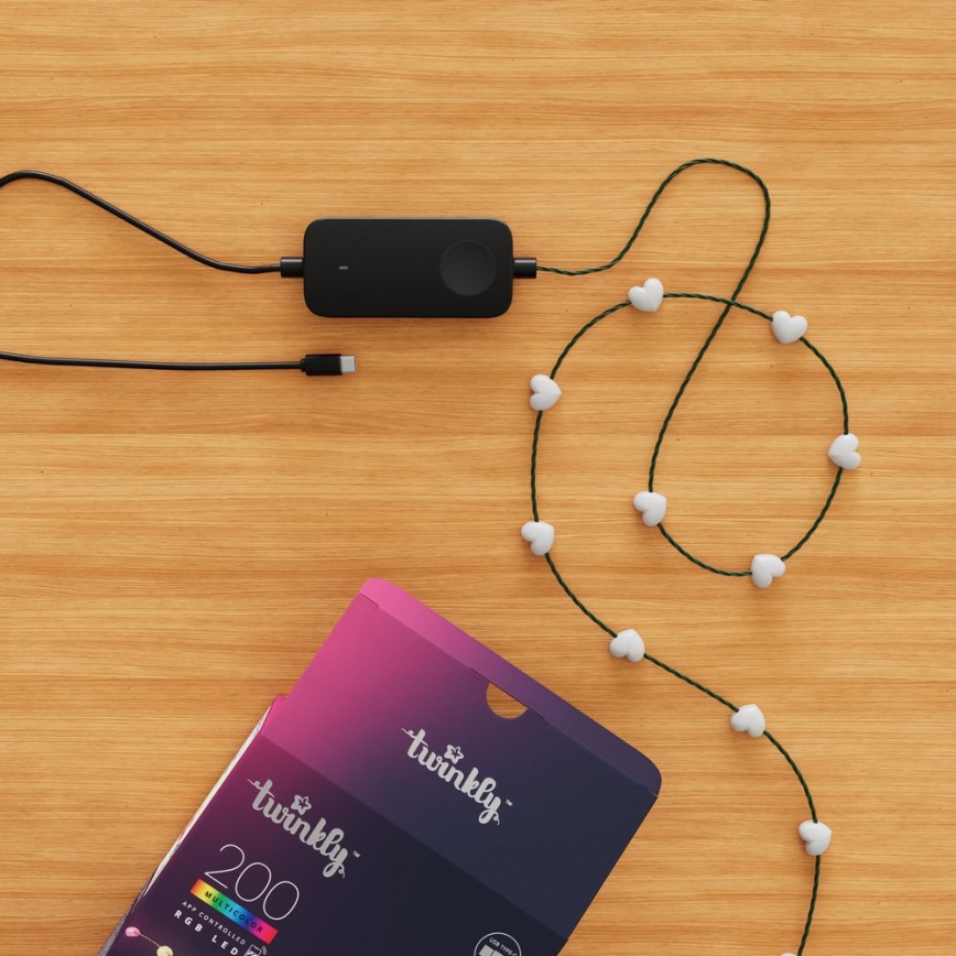 Twinkly - LED RGB hämardatav valguskett CANDIES 200xLED 14 m USB Wi-Fi