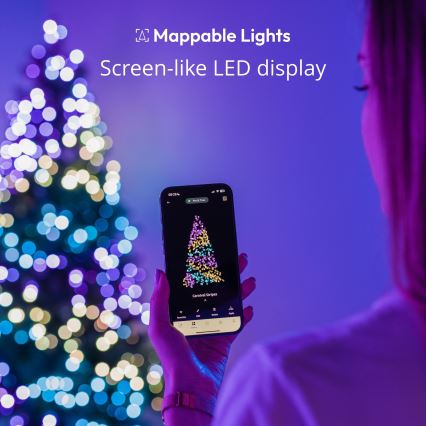 Twinkly - LED RGB Hämardatav jõuluteemaline valguskett CANDIES 100xLED 8 m USB Wi-Fi