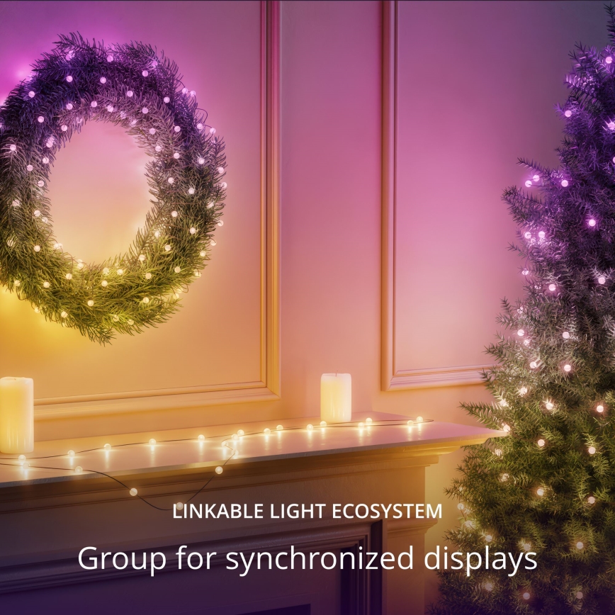 Twinkly - LED RGB Hämardatav jõuluteemaline valguskett CANDIES 100xLED 8 m USB Wi-Fi