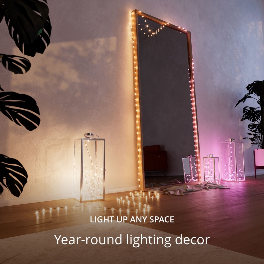 Twinkly - LED RGB Hämardatav jõuluteemaline valguskett CANDIES 100xLED 8 m USB Wi-Fi