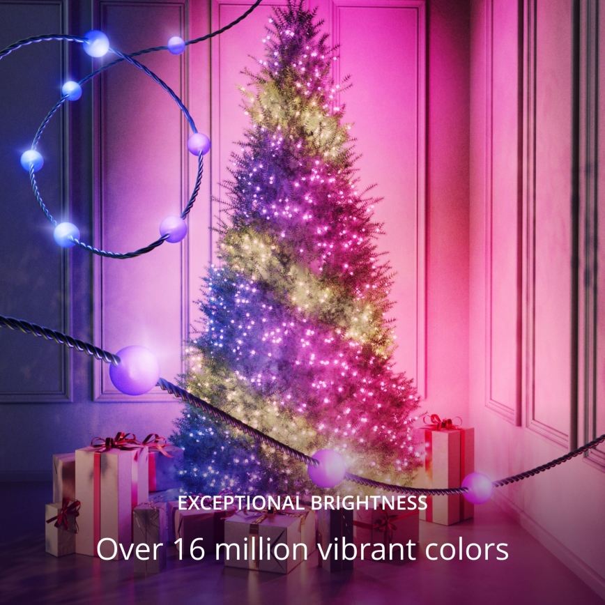 Twinkly - LED RGB Hämardatav jõuluteemaline valguskett CANDIES 100xLED 8 m USB Wi-Fi