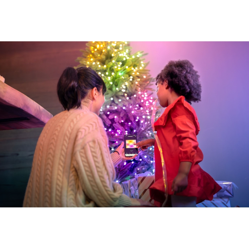 Twinkly - LED RGB Hämardatav jõuluteemaline valguskett CANDIES 100xLED 8 m USB Wi-Fi