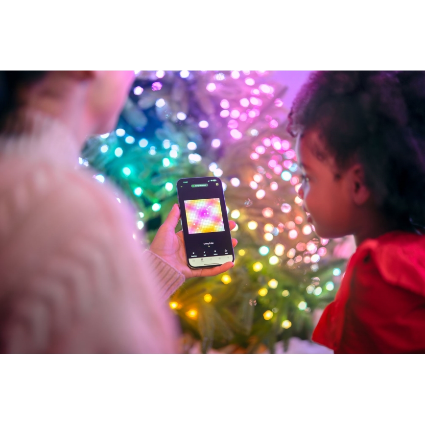 Twinkly - LED RGB Hämardatav jõuluteemaline valguskett CANDIES 100xLED 8 m USB Wi-Fi