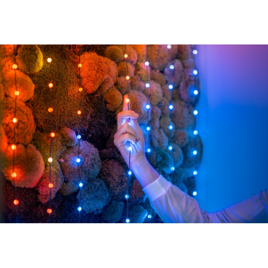 Twinkly - LED RGB Hämardatav jõuluteemaline valguskett CANDIES 100xLED 8 m USB Wi-Fi