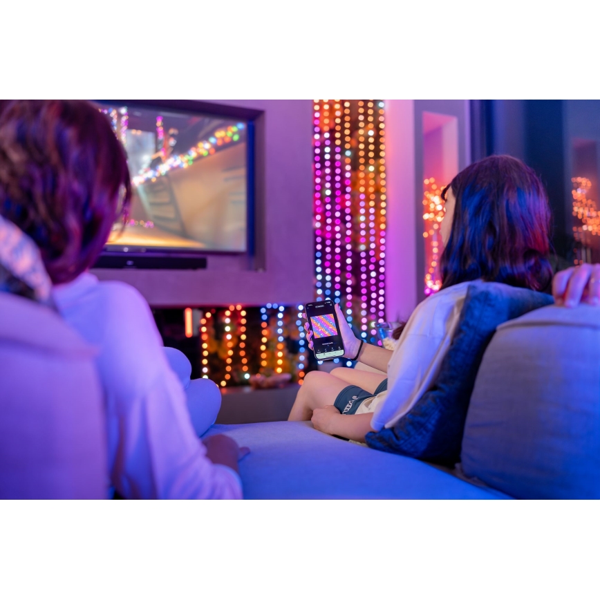 Twinkly - LED RGB Hämardatav jõuluteemaline valguskett CANDIES 100xLED 8 m USB Wi-Fi
