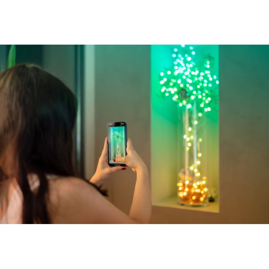 Twinkly - LED RGB Hämardatav jõuluteemaline valguskett CANDIES 100xLED 8 m USB Wi-Fi