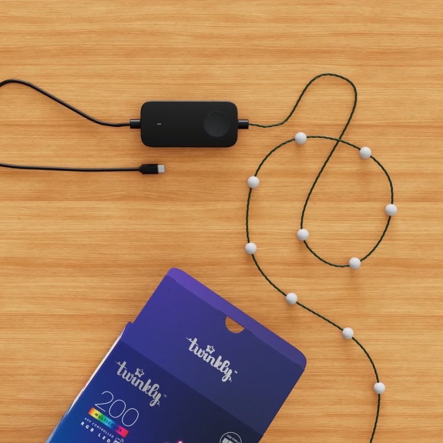 Twinkly - LED RGB Hämardatav jõuluteemaline valguskett CANDIES 200xLED 14 m USB Wi-Fi
