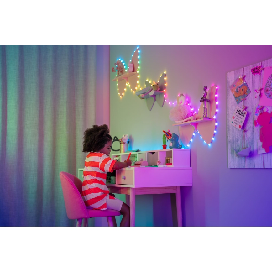 Twinkly - hämardatav LED RGB-valguskett CANDIES 100xLED 8 m USB Wi-Fi