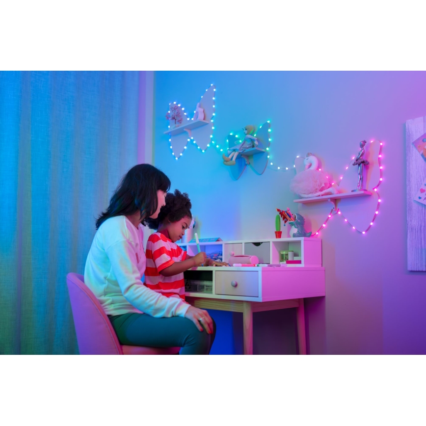 Twinkly - LED RGB hämardatav valguskett CANDIES 200 LED 14 m USB Wi-Fi