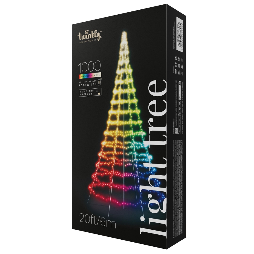 Twinkly - LED RGBW dimmerdatav Christmas tree LIGHT TREE 1000xLED 6 m IP44 Wi-Fi