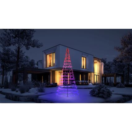 Twinkly - hämardatav LED RGBW väljas kasutatav jõulupuu LIGHT TREE 1000xLED 6 m IP44 Wi-Fi