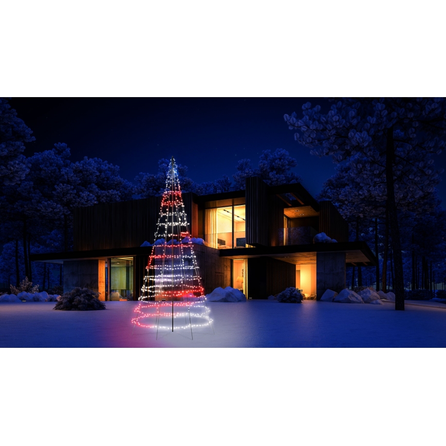 Twinkly - hämardatav LED RGBW väljas kasutatav jõulupuu LIGHT TREE 1000xLED 6 m IP44 Wi-Fi