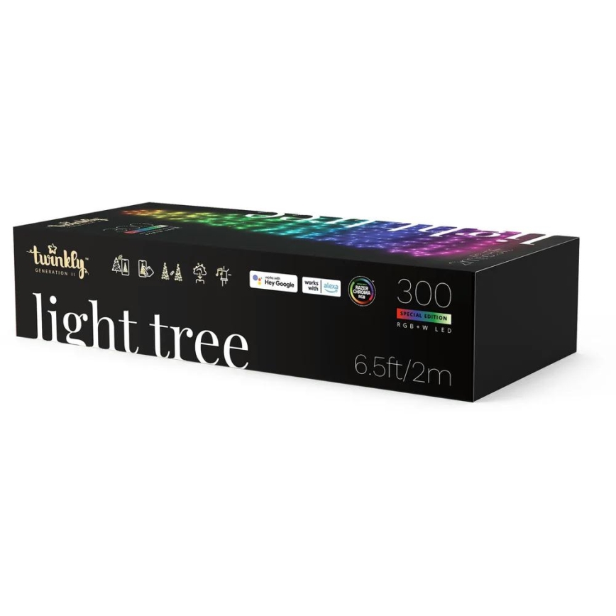 Twinkly - LED RGBW Hämardatav väli Jõulupuu LIGHT TREE 300xLED 2m IP44 Wi-Fi
