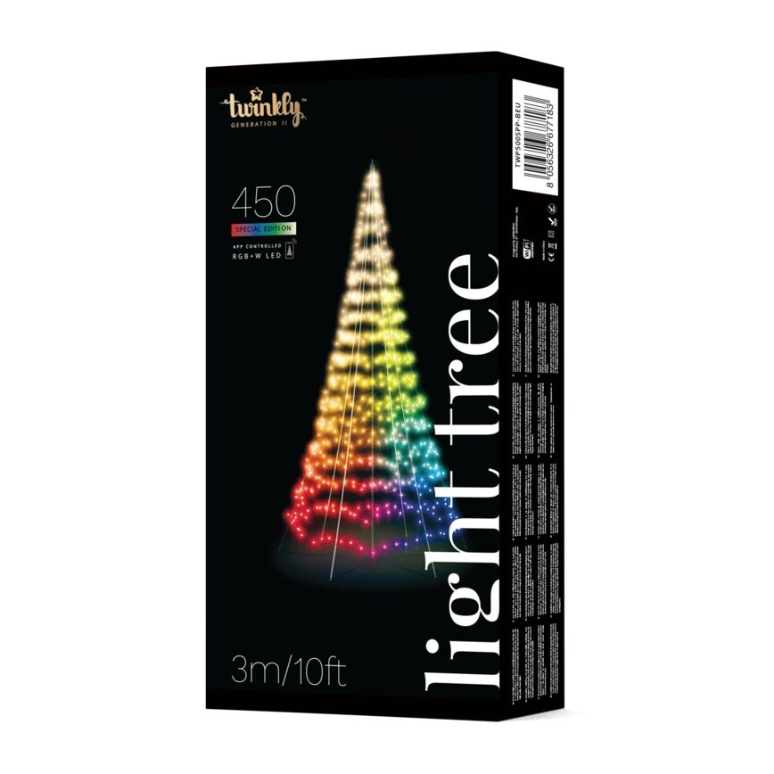 Twinkly - LED RGBW Hämardatav väli Jõulupuu LIGHT TREE 450xLED 3m IP44 Wi-Fi