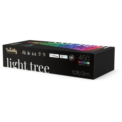 Twinkly - LED RGBW Hämardatav väli Jõulupuu LIGHT TREE 450xLED 3m IP44 Wi-Fi