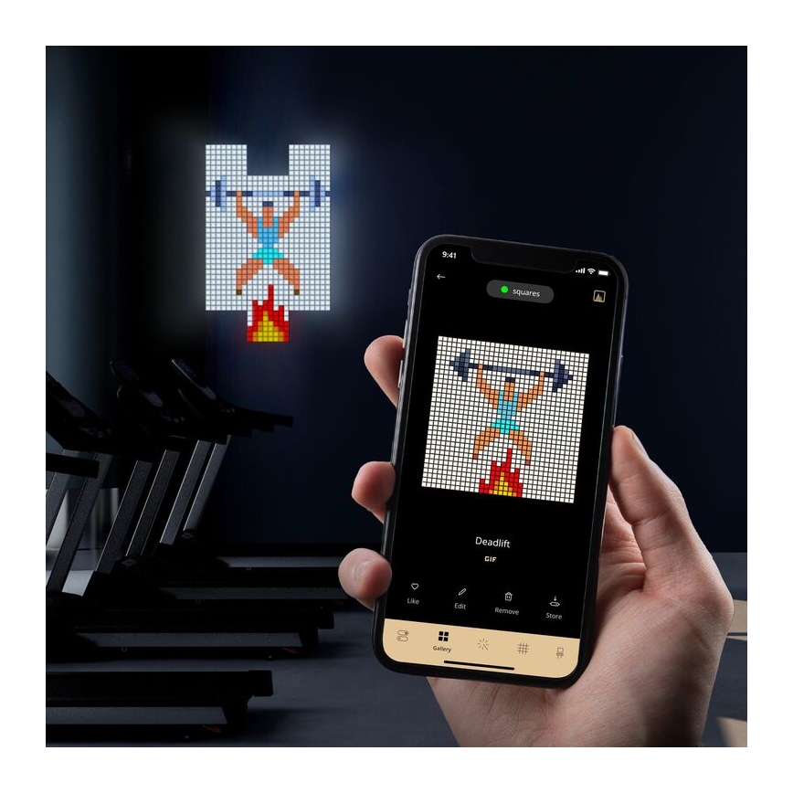 Twinkly - LED RGB Hämardatav valguspaneel SQUARES 64xLED 16x16 cm Wi-Fi