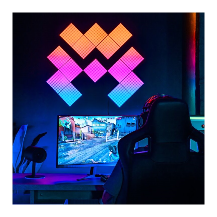 Twinkly - LED RGB Hämardatav valguspaneel SQUARES 64xLED 16x16 cm Wi-Fi