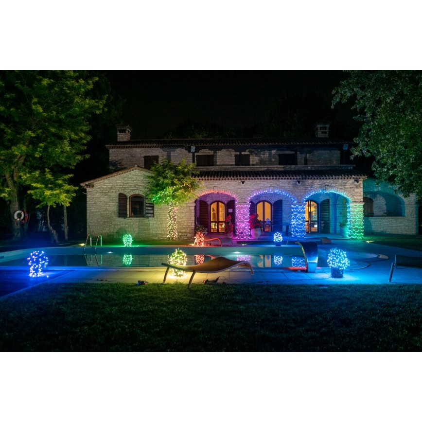 Twinkly - LED RGBW hämardatav välistingimuste  valgusketi STRINGS 250xLED 23,5m IP44 Wi-Fi