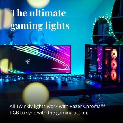 Twinkly - LED RGBW hämardatav välistingimuste  valgusketi STRINGS 250xLED 23,5m IP44 Wi-Fi
