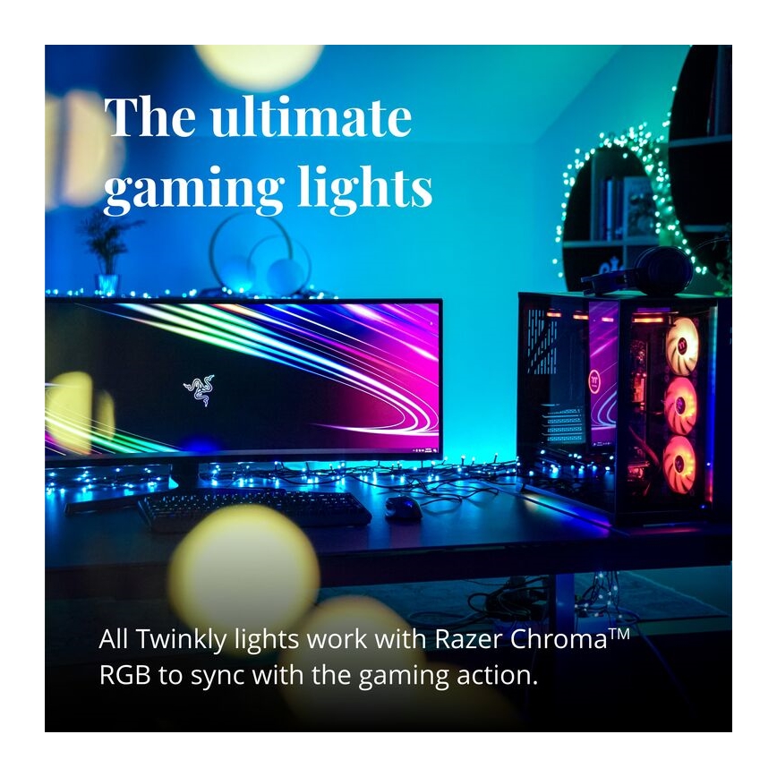 Twinkly - LED RGBW hämardatav välistingimuste  valgusketi STRINGS 250xLED 23,5m IP44 Wi-Fi