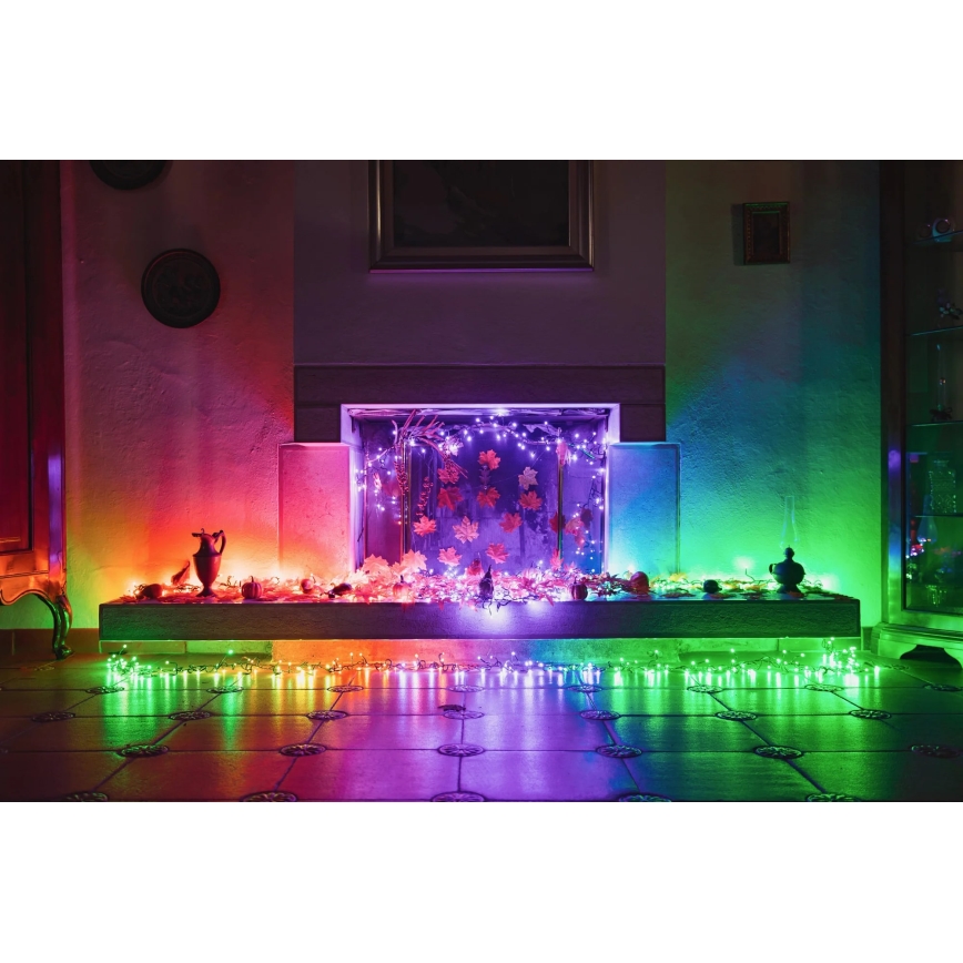Twinkly - LED RGBW Hämardatav jõuluteemaline väli valguskett STRINGS 250xLED 23,5m IP44 Wi-Fi