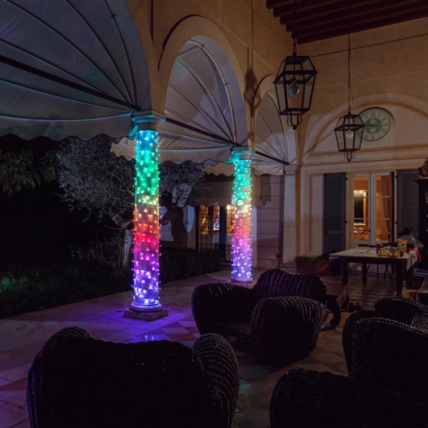 Twinkly - LED RGBW Hämardatav jõuluteemaline väli valguskett STRINGS 250xLED 23,5m IP44 Wi-Fi