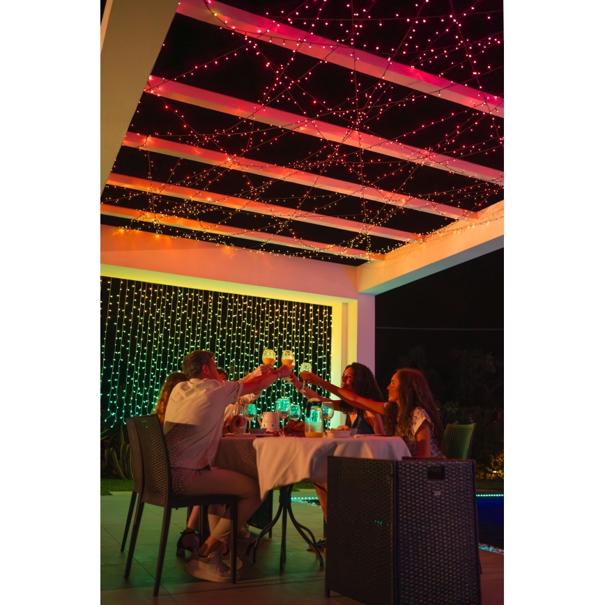 Twinkly - LED RGBW Hämardatav jõuluteemaline väli valguskett STRINGS 250xLED 23,5m IP44 Wi-Fi