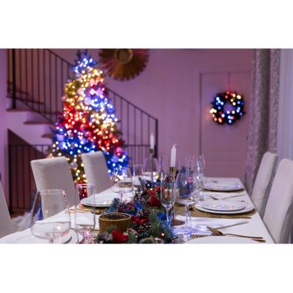 Twinkly - LED RGBW Hämardatav jõuluteemaline väli valguskett STRINGS 250xLED 23,5m IP44 Wi-Fi