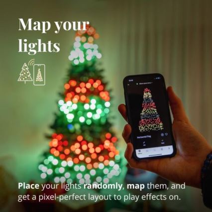 Twinkly - LED RGBW Hämardatav jõuluteemaline väli valguskett STRINGS 250xLED 23,5m IP44 Wi-Fi