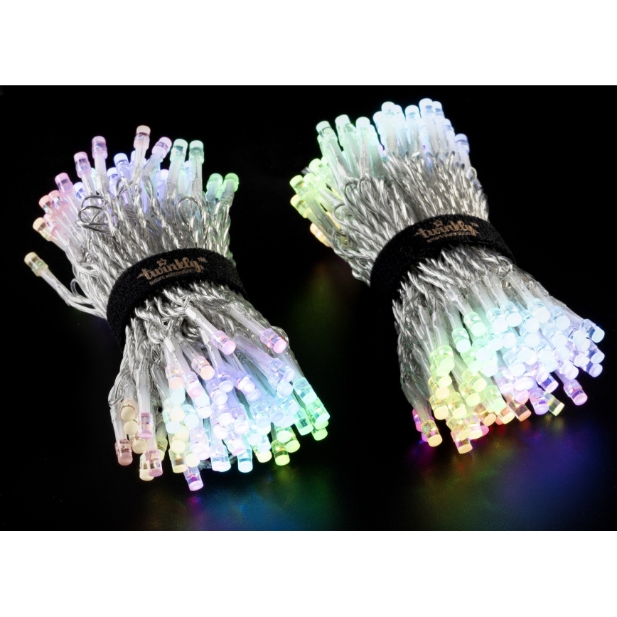 Twinkly - LED RGBW Hämardatav jõuluteemaline väli valguskett STRINGS 250xLED 23,5m IP44 Wi-Fi