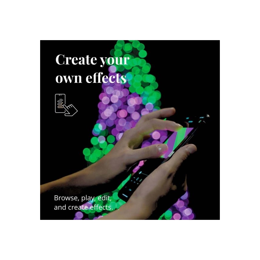 Twinkly - LED RGBW hämardatav välisvalguskett STRINGS 250xLED 23,5m IP44 Wi-Fi