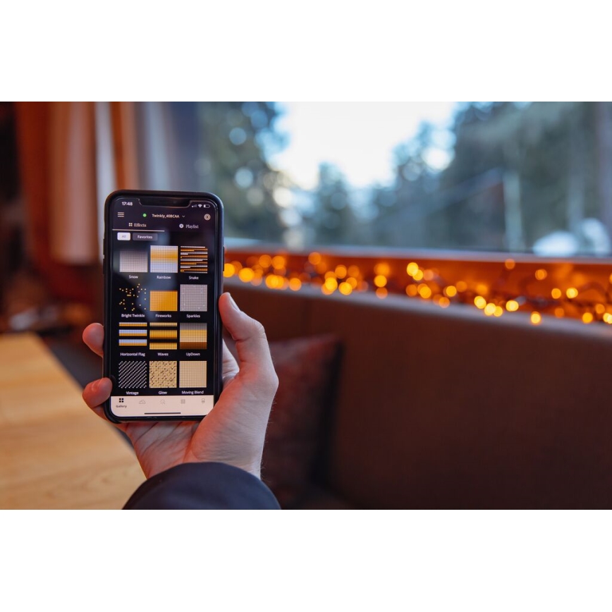 Twinkly - LED Väli hämardatav jõuluteemaline valguskett STRINGS 400xLED 35,5m IP44 Wi-Fi