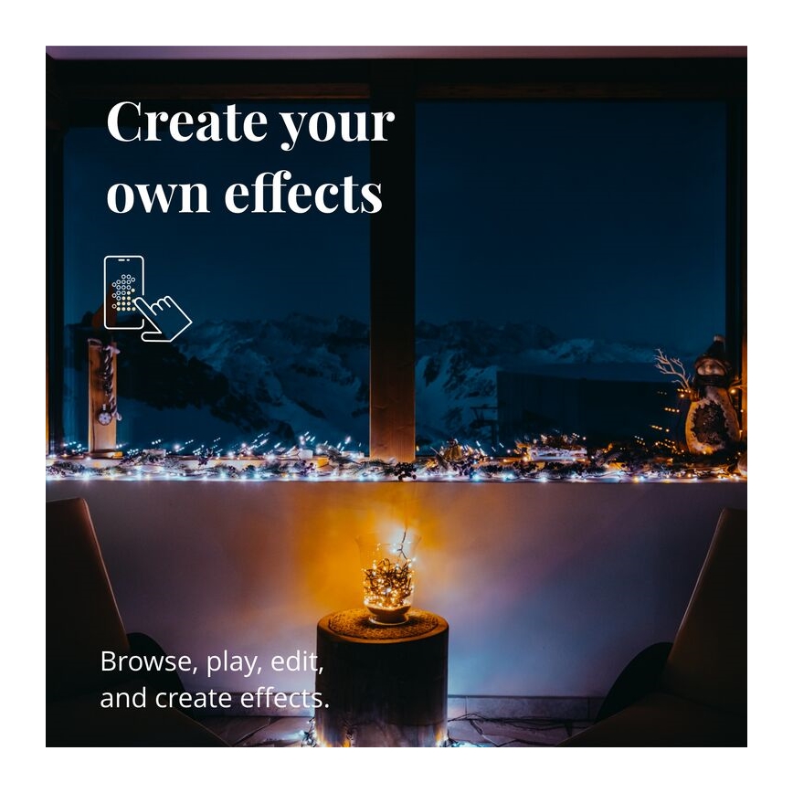 Twinkly - LED Väli hämardatav jõuluteemaline valguskett STRINGS 400xLED 35,5m IP44 Wi-Fi