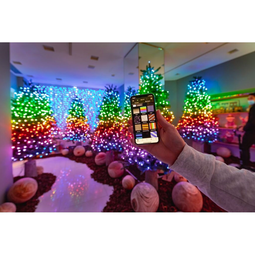 Twinkly - LED RGBW Hämardatav väli jõuluteemaline valguskett STRINGS 400xLED 35,5m IP44 Wi-Fi