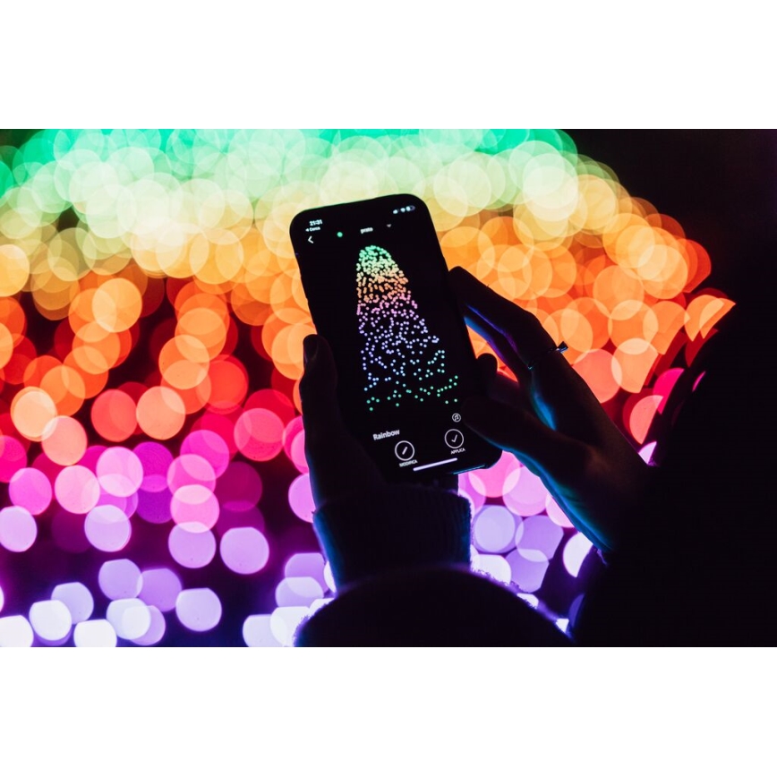 Twinkly - LED RGBW Hämardatav väli jõuluteemaline valguskett STRINGS 400xLED 35,5m IP44 Wi-Fi