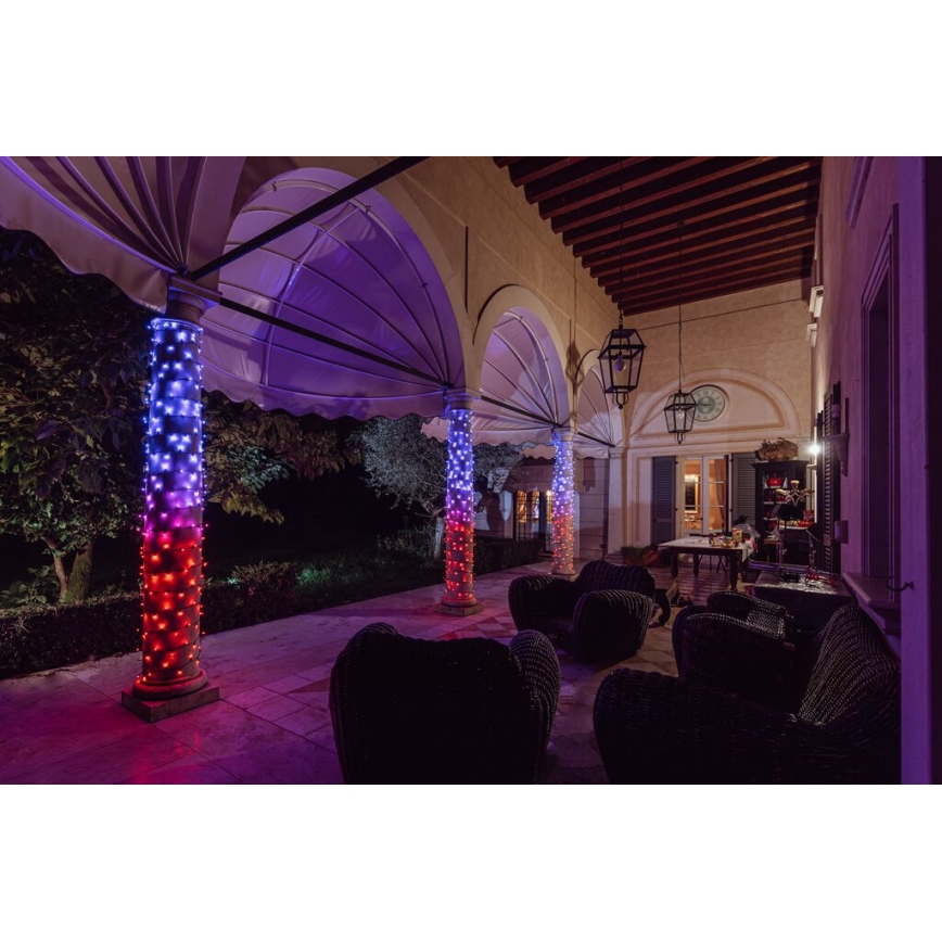 Twinkly - LED RGBW Hämardatav väli jõuluteemaline valguskett STRINGS 400xLED 35,5m IP44 Wi-Fi