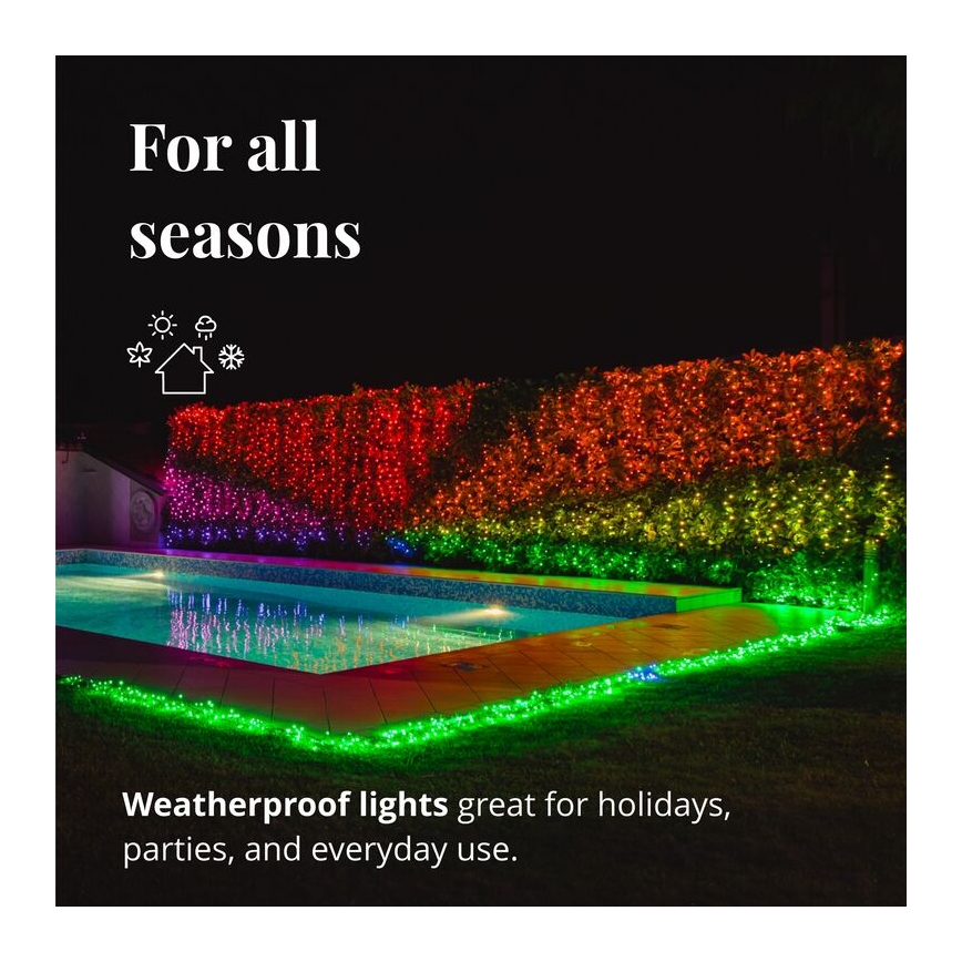 Twinkly - LED RGBW Hämardatav väli jõuluteemaline valguskett STRINGS 400xLED 35,5m IP44 Wi-Fi
