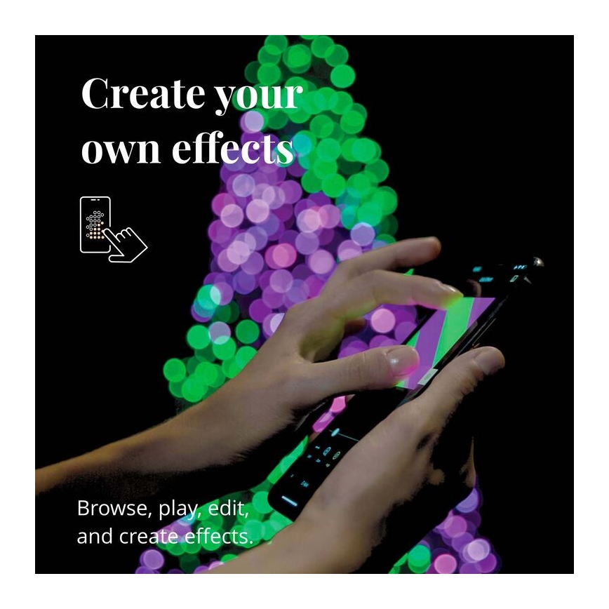 Twinkly - LED RGBW Hämardatav väli jõuluteemaline valguskett STRINGS 400xLED 35,5m IP44 Wi-Fi