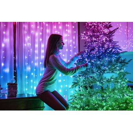 Twinkly - LED RGB Väli hämardatav jõuluteemaline valguskett STRINGS 400xLED 35,5m IP44 Wi-Fi