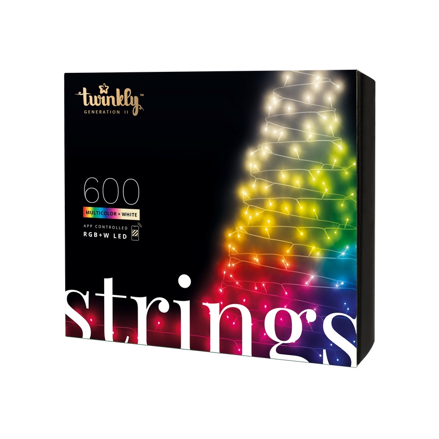 Twinkly - LED RGBW Hämardatav väli Valguskett STRINGS 600xLED 51,5m IP44 Wi-Fi