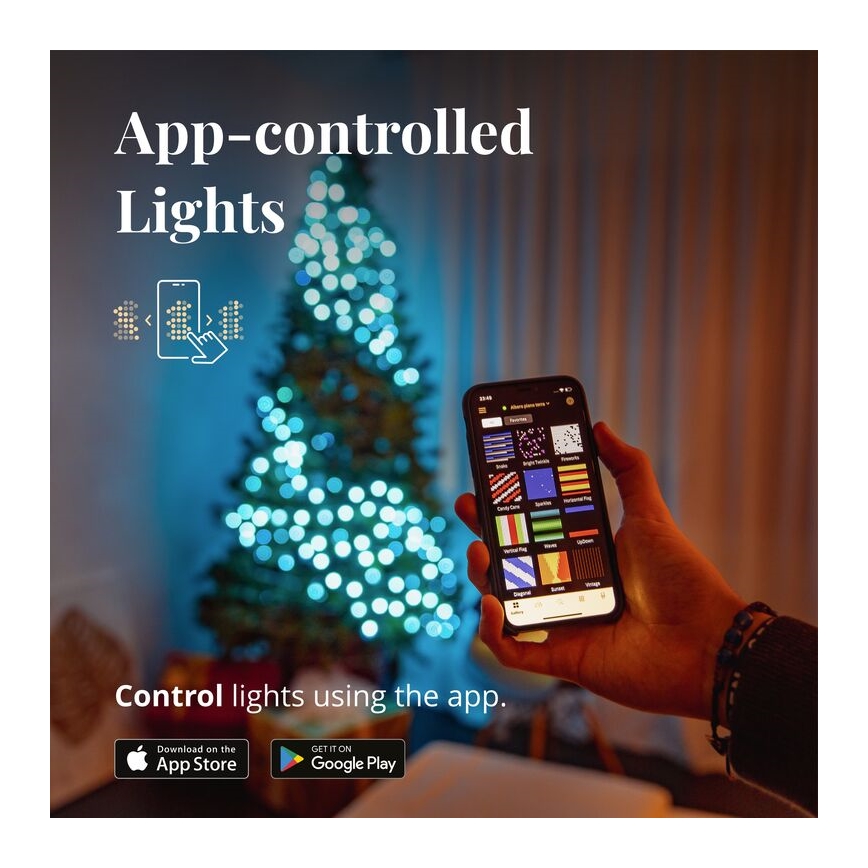 Twinkly - LED RGB Väli hämardatav jõuluteemaline valguskett STRINGS 600xLED 51,5m IP44 Wi-Fi